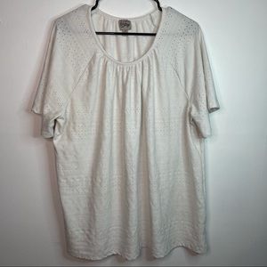 2XL Como Vintage White Blouse